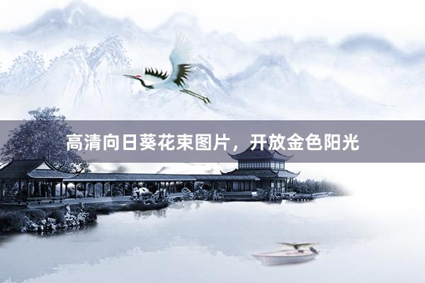 高清向日葵花束图片,开放金色阳光